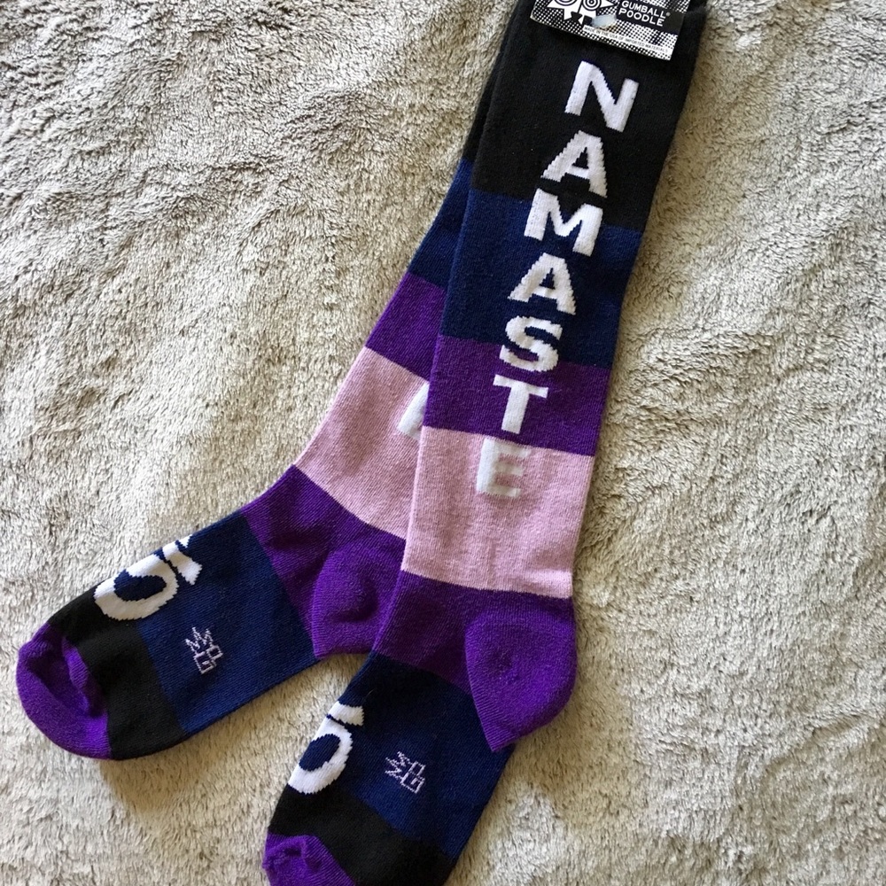 Blue Purple Namaste Knee High Socks